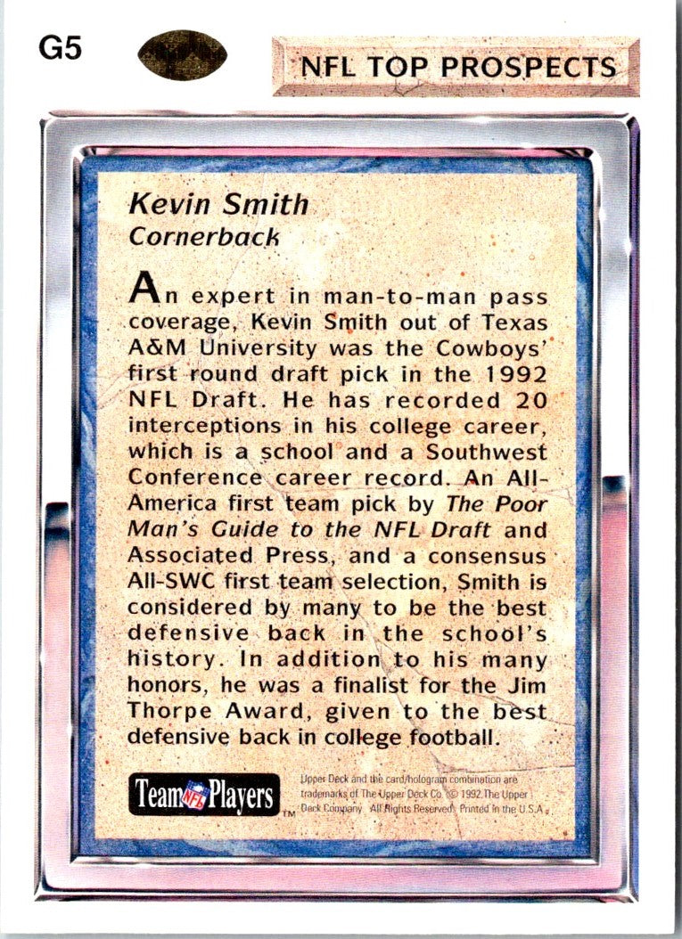 1992 Upper Deck Gold Kevin Smith