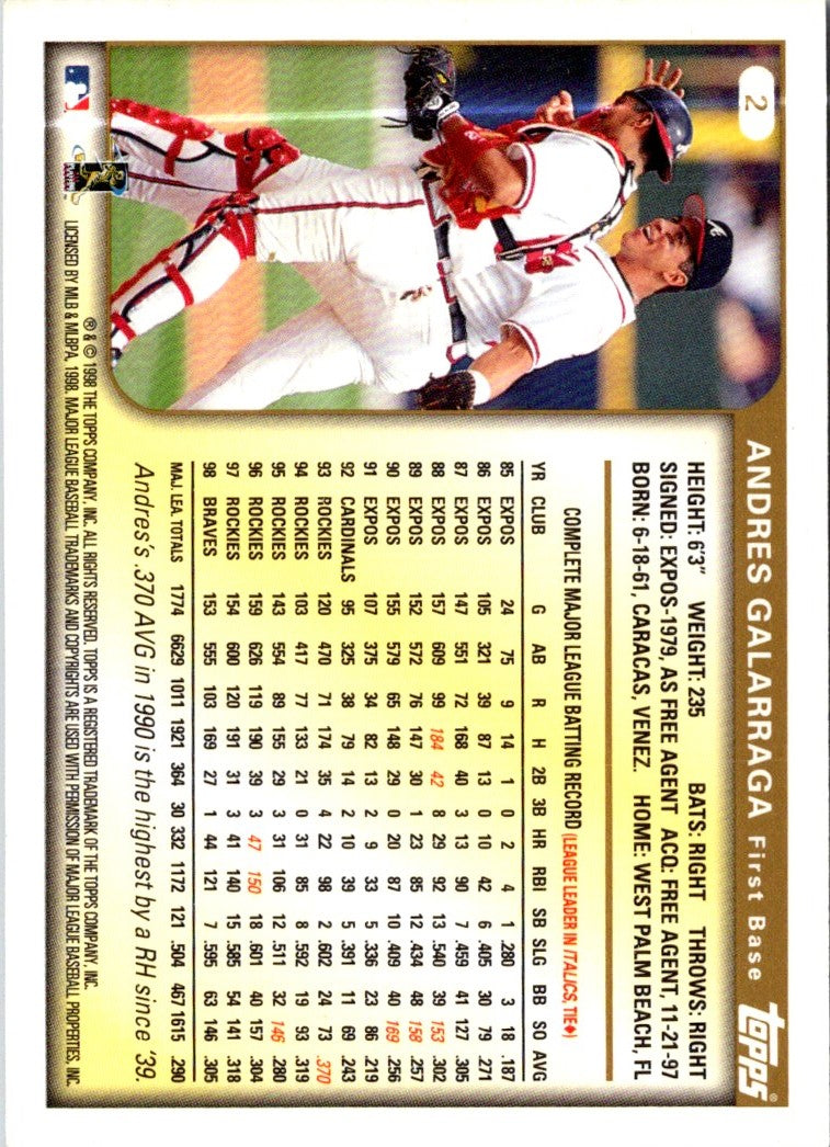 1999 Topps Andres Galarraga