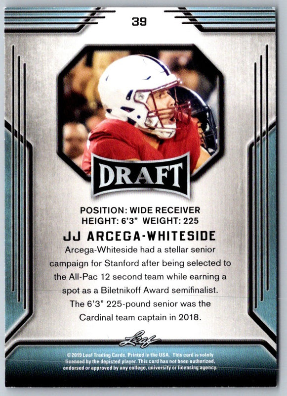 2019 Leaf Draft JJ Arcega-Whiteside #39