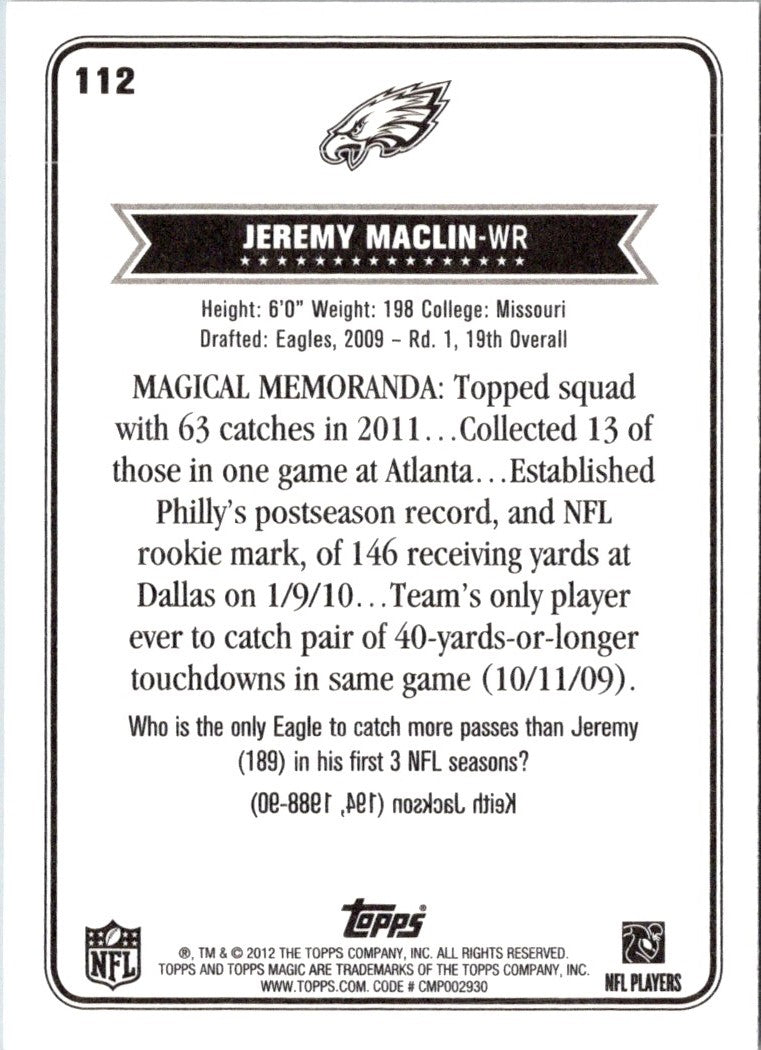 2012 Topps Magic Jeremy Maclin