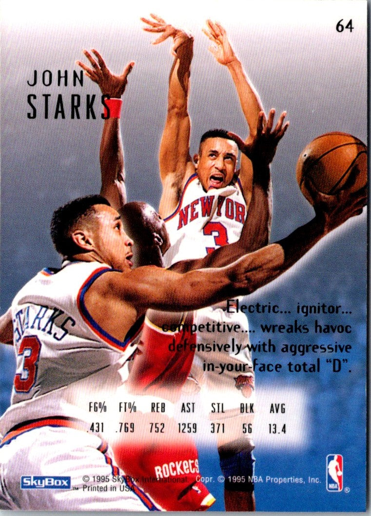 1994 SkyBox E-Motion John Starks