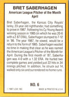1987 Donruss Highlights Bret Saberhagen #6