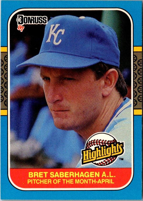 1987 Donruss Highlights Bret Saberhagen #6