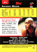 2000 Bowman's Best Anthony Mason