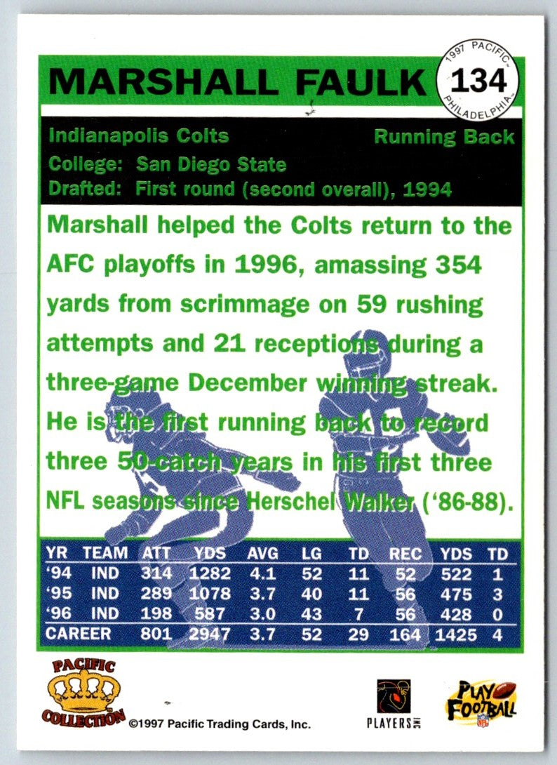 1997 Pacific Philadelphia Marshall Faulk