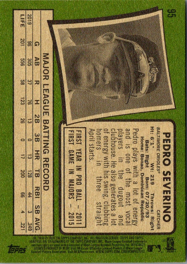 2020 Topps Heritage Pedro Severino