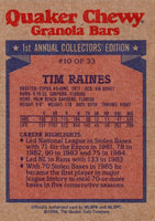 1986 Topps Quaker Granola Tim Raines #10