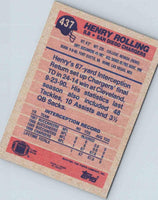 1991 Topps Football Henry Rolling #437