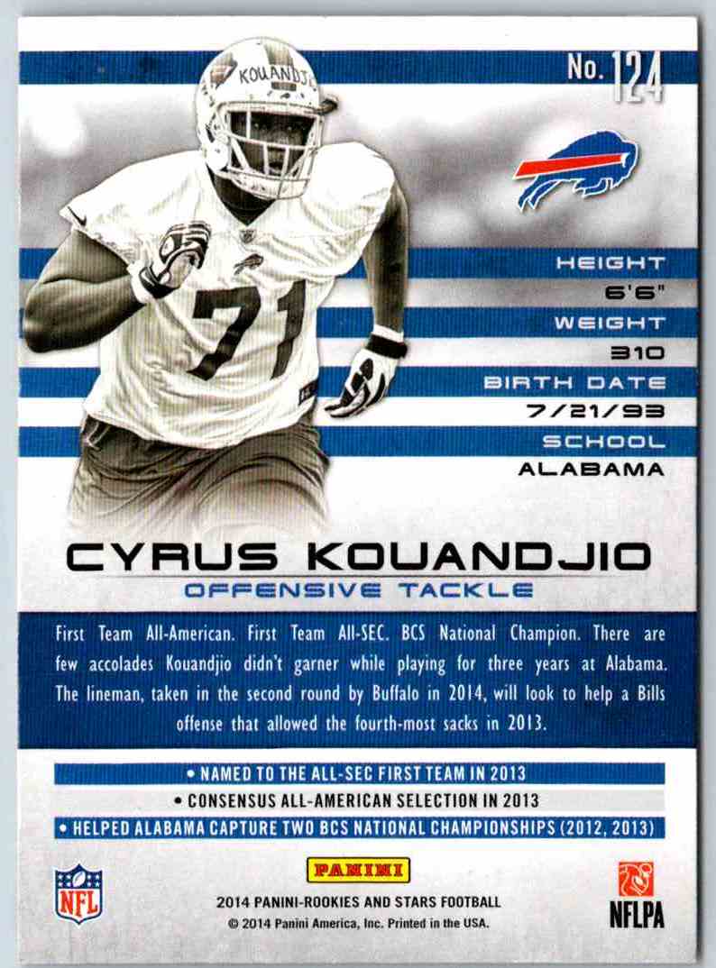 2014 Panini Rookies And Stars Cyrus Kouandjio