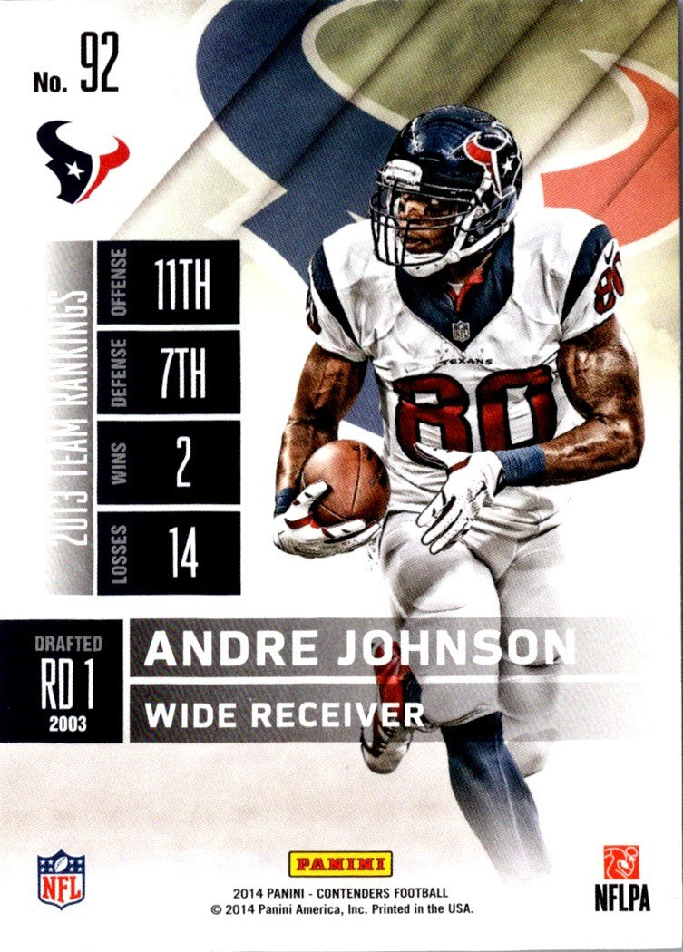 2014 Panini Contenders Andre Johnson