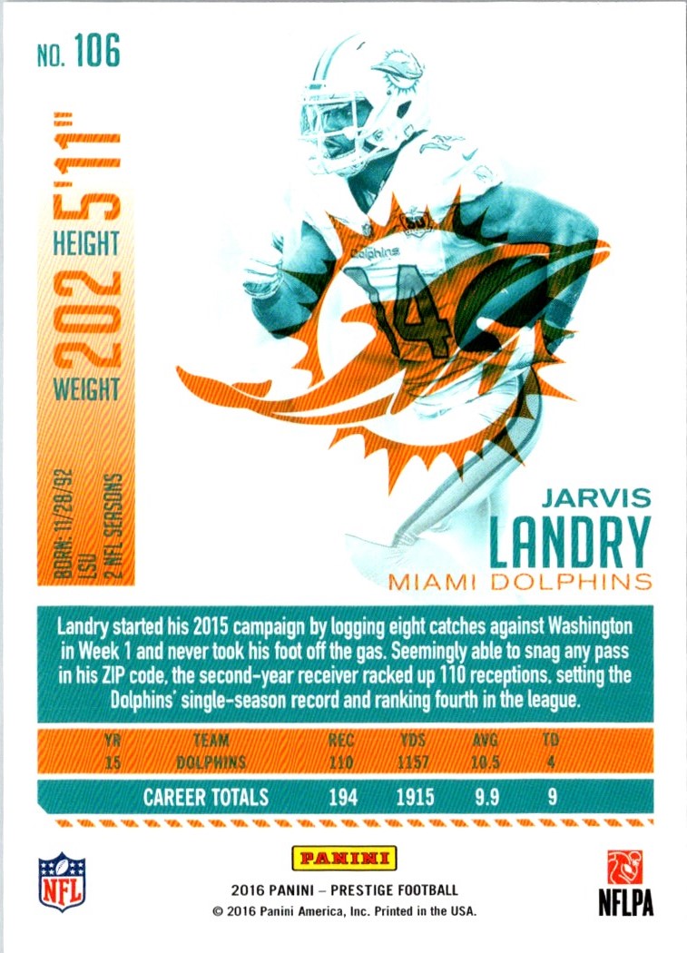 2016 Panini Prestige Jarvis Landry