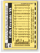 1990 Topps Tiffany Felix Fermin