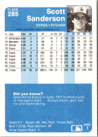 1984 Fleer Scott Sanderson #285