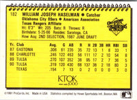 1991 ProCards Bill Haselman #182