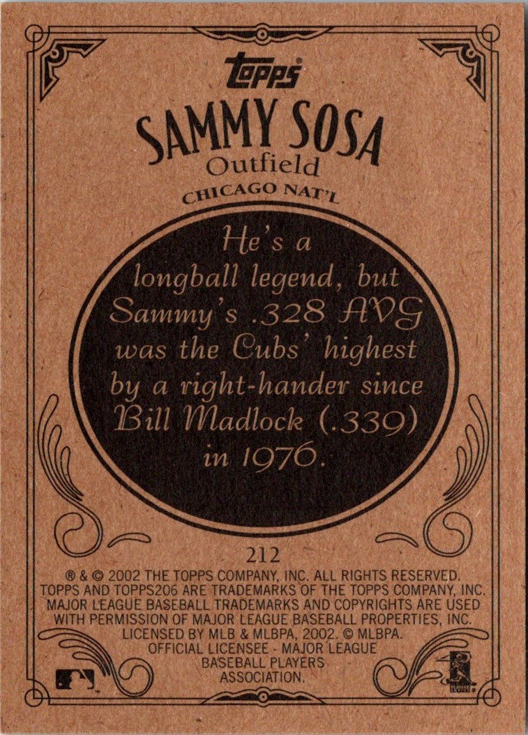 2002 Topps 206 Sammy Sosa