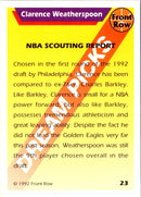 1992 Front Row Dream Picks Clarence Weatherspoon