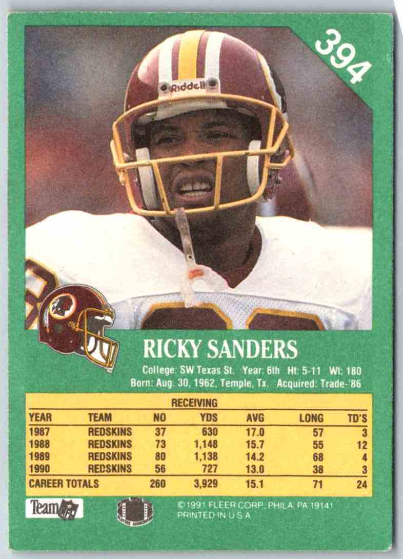 1991 Fleer Ultra Ricky Sanders