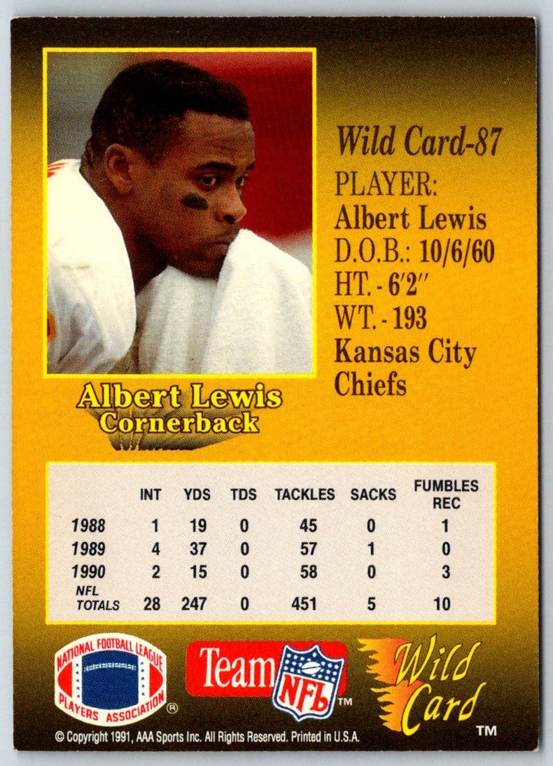 1991 Wild Card Albert Lewis