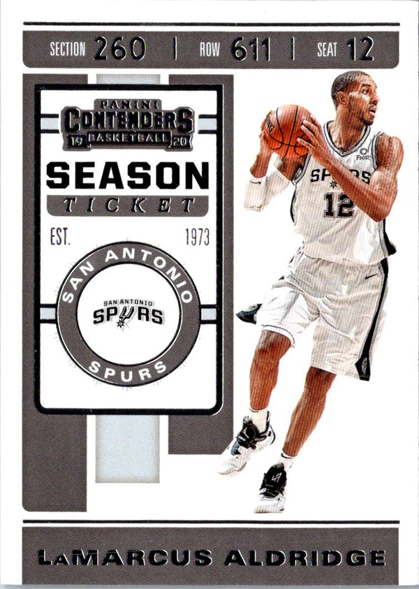 2019 Panini Contenders Game Ticket Green LaMarcus Aldridge #68