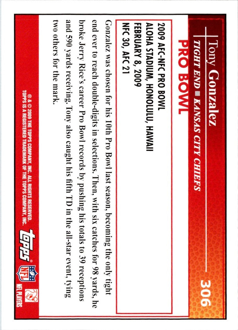 2009 Topps Tony Gonzalez