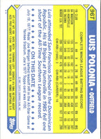 1987 Topps Traded Luis Polonia #96T