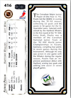 1992 Upper Deck Patrick Poulin #416