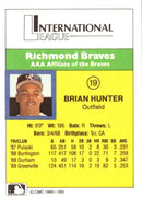 1990 CMC Richmond Braves Brian Hunter