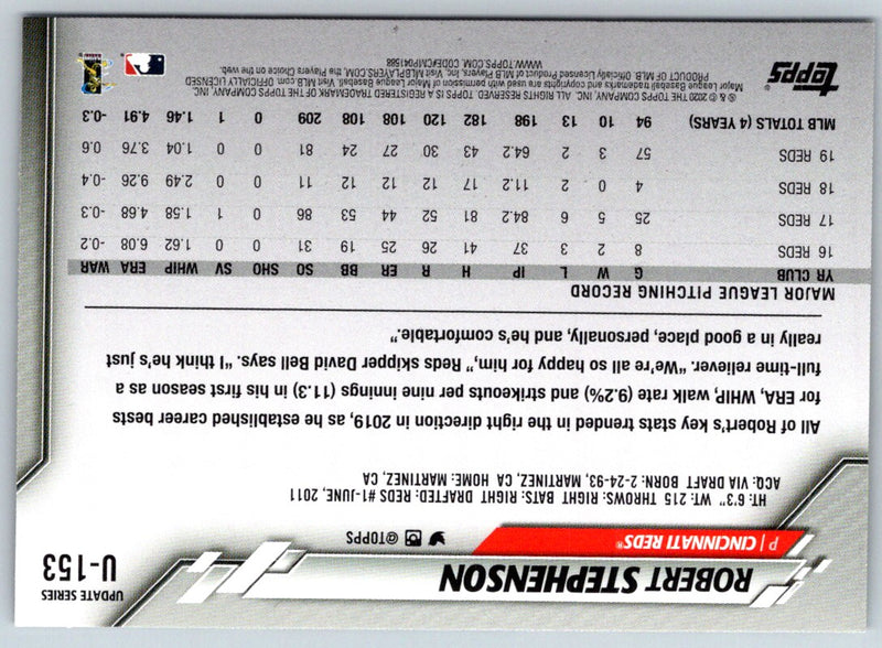 2020 Topps Update Robert Stephenson