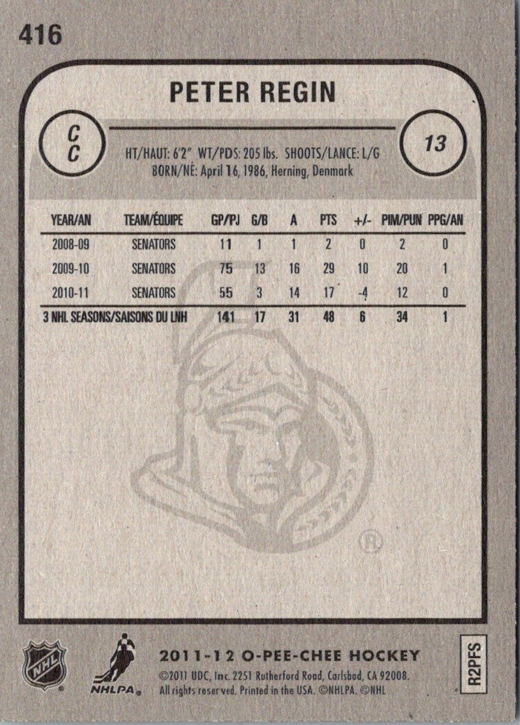 2011 O-Pee-Chee Peter Regin