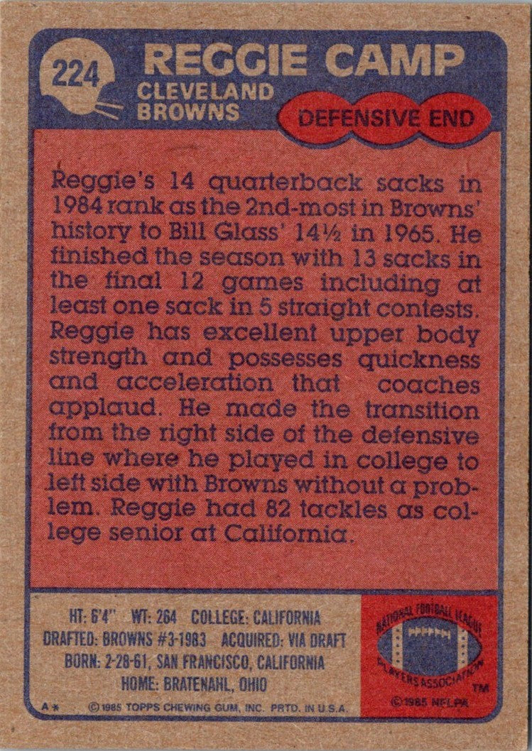 1985 Topps Reggie Camp