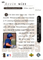 1998 Upper Deck Kevin Witt #578