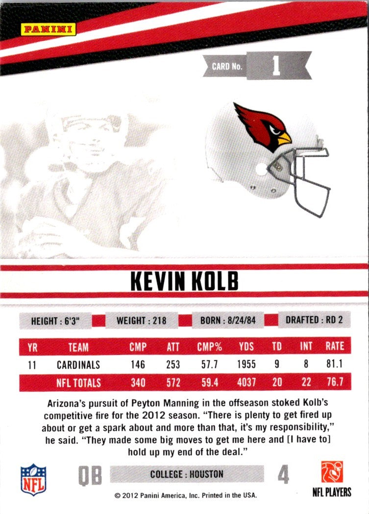 2012 Panini Rookies & Stars Kevin Kolb