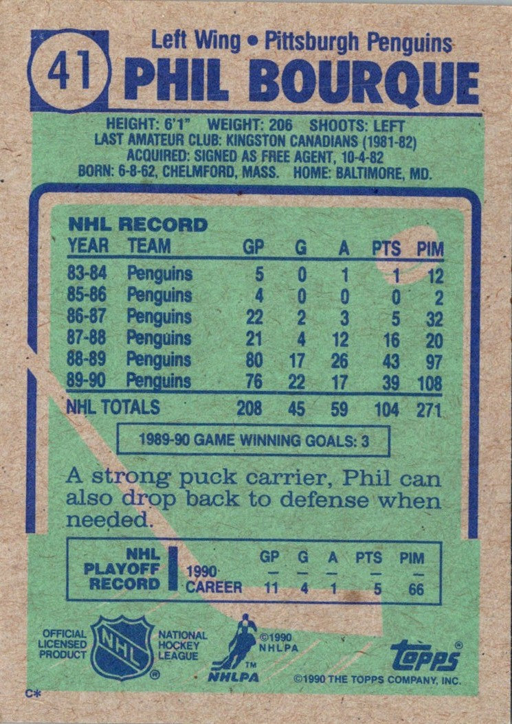 1990 Topps Phil Bourque