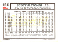1992 Topps Gold Winners Scott Fletcher #648