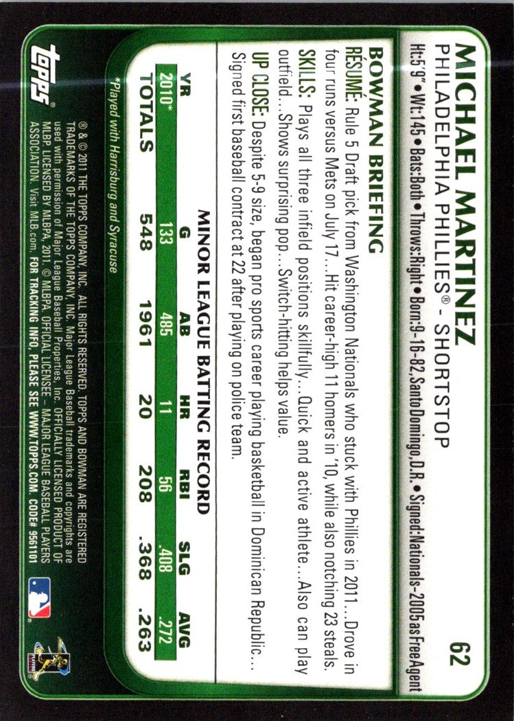 2011 Bowman Draft Picks & Prospects Michael Martinez