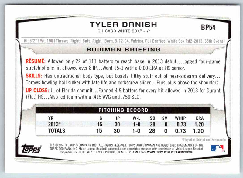 2014 Bowman Tyler Danish