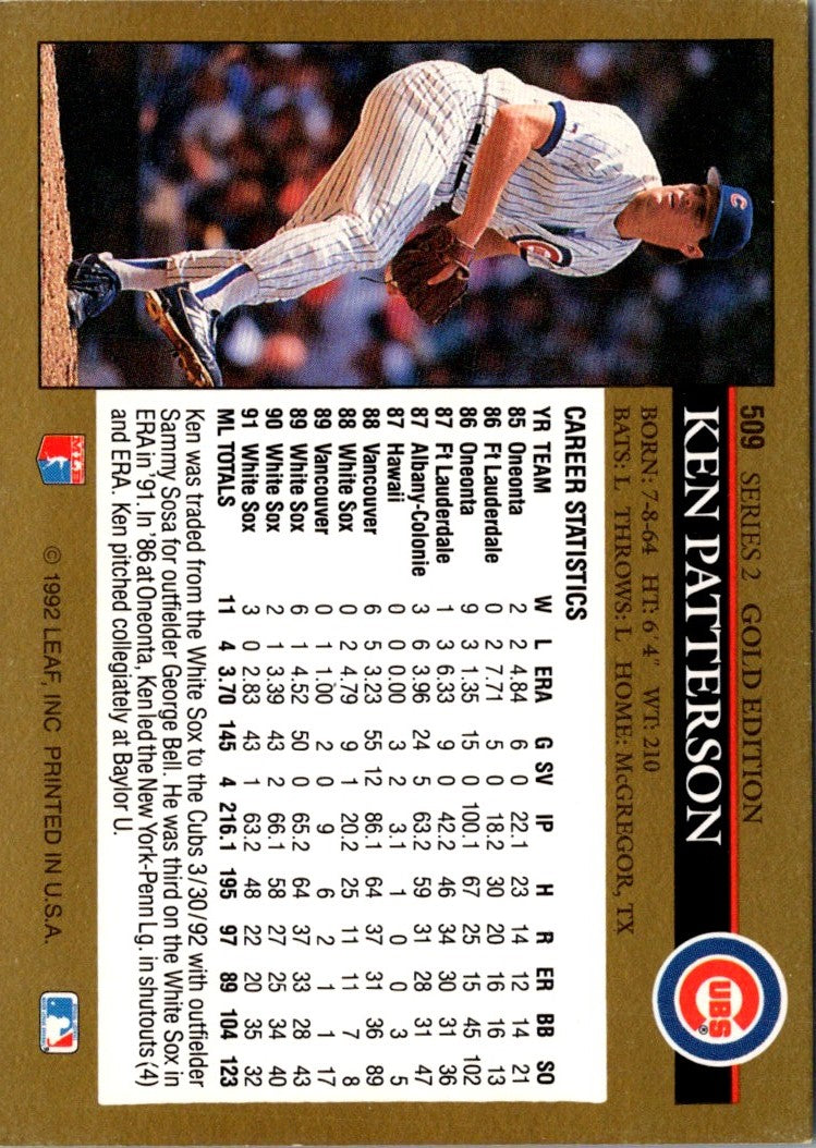 1992 Leaf Black Gold Ken Patterson