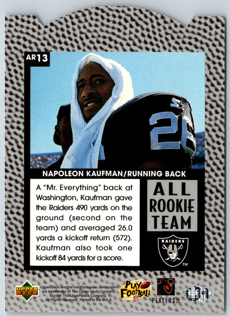 1996 Upper Deck Silver All-Rookie Team Napoleon Kaufman