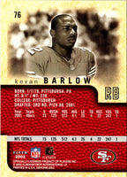 2002 Fleer Genuine Kevan Barlow #76