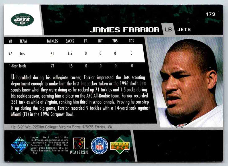 1998 Upper Deck James Farrior