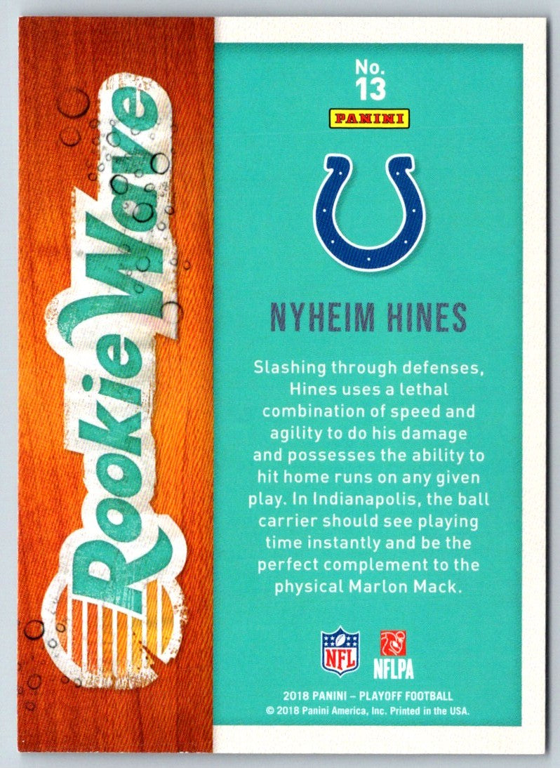 2018 Panini Playoff Rookie Wave Nyheim Hines