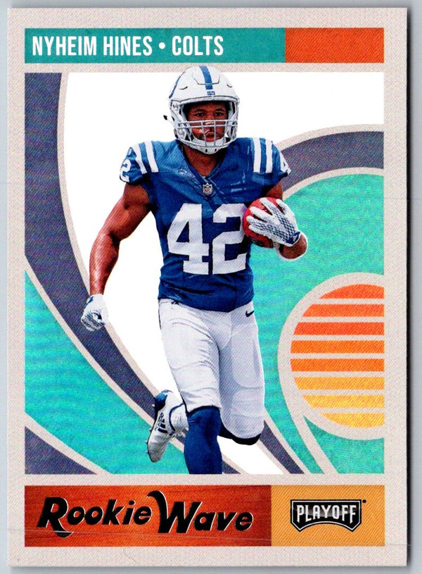 2018 Panini Playoff Rookie Wave Nyheim Hines #13