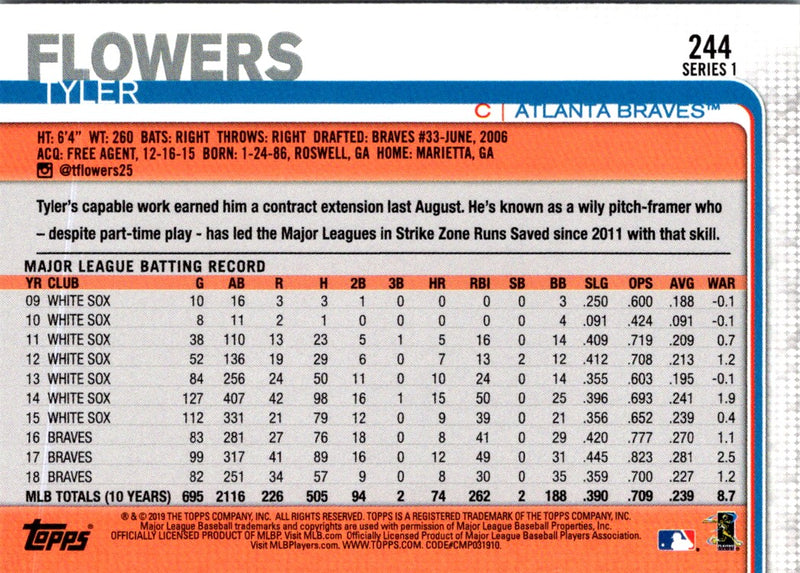 2019 Topps Tyler Flowers