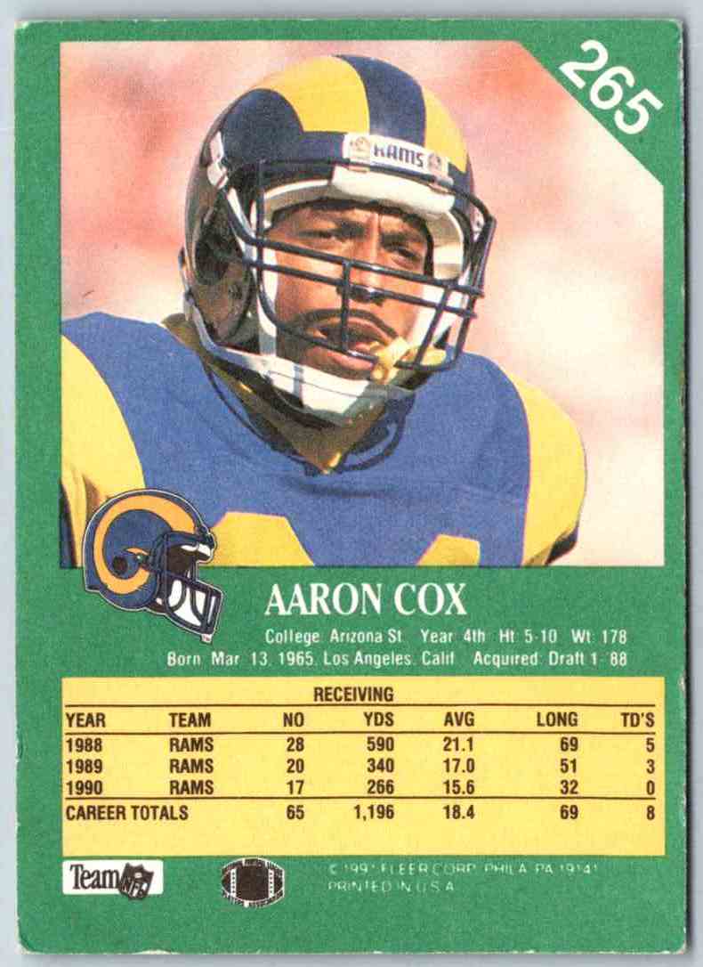 1991 Fleer Ultra Aaron Cox