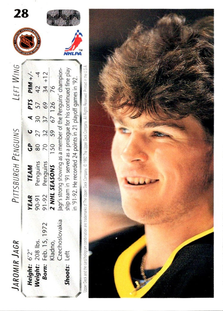 1992 Upper Deck Jaromir Jagr