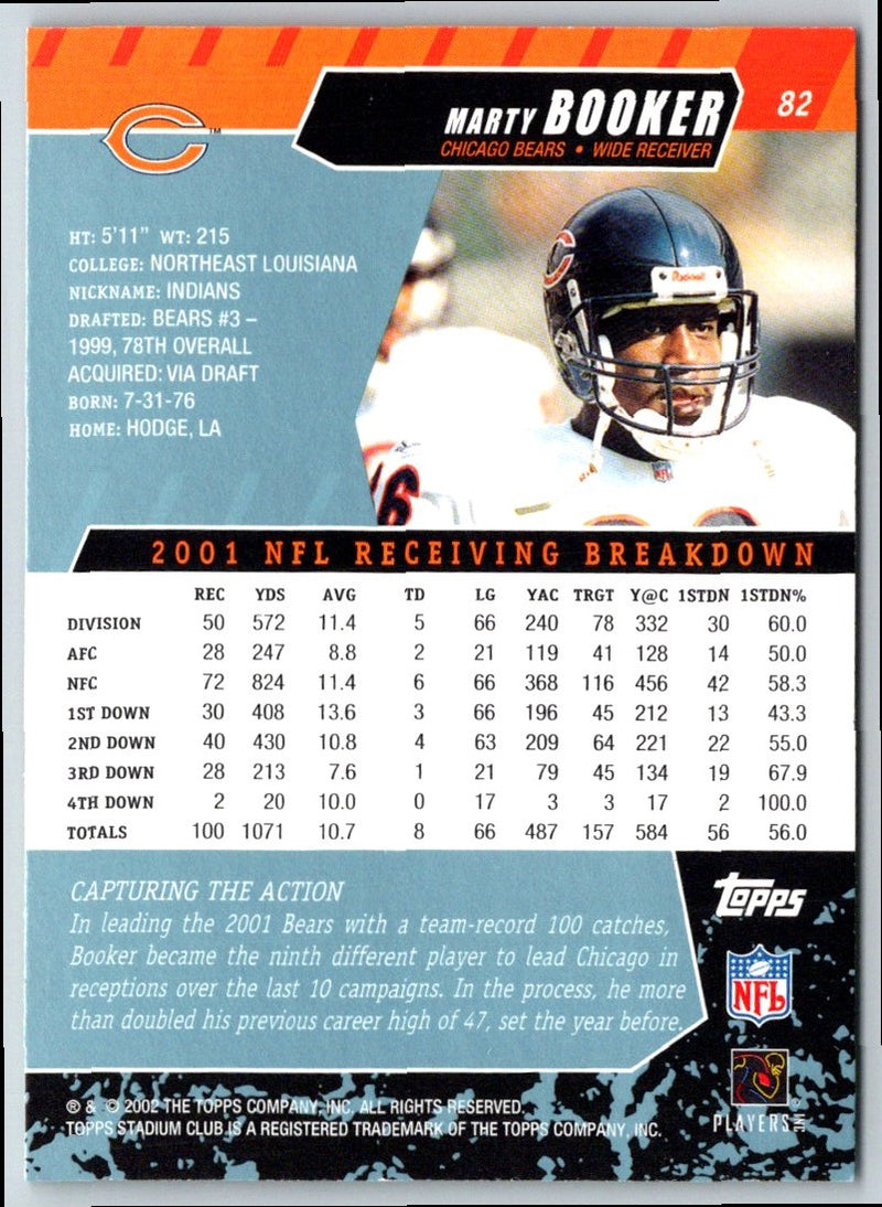 2002 Stadium Club Marty Booker