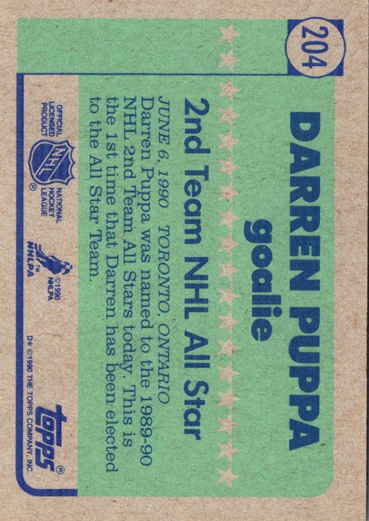 1990 O-Pee-Chee Daren Puppa