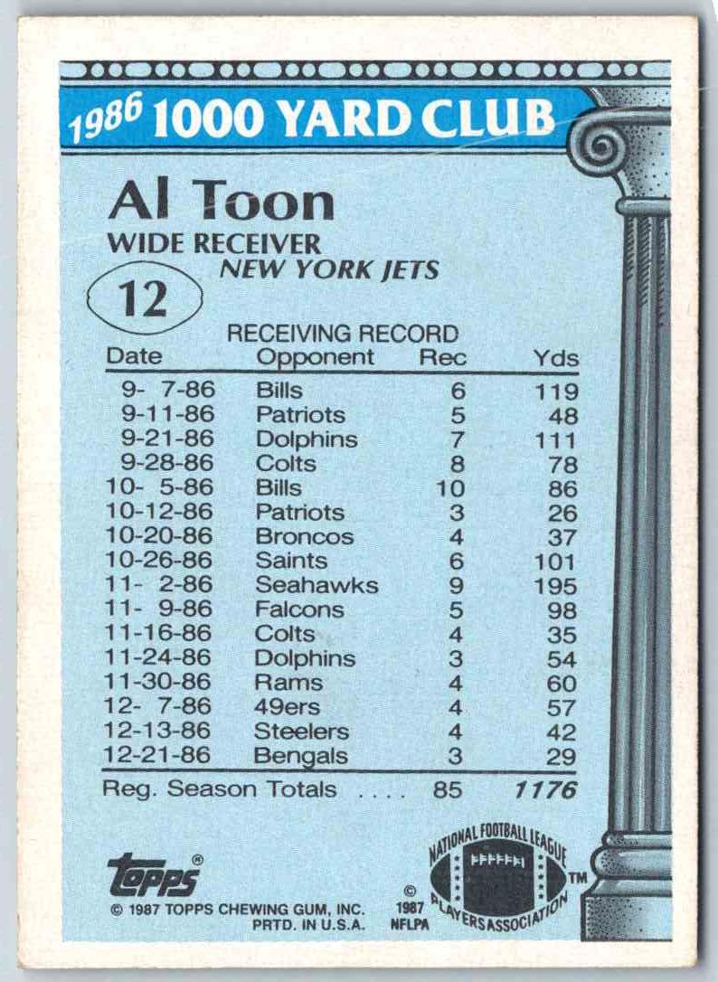 2011 Topps Football Al Toon