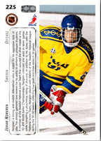1992 Upper Deck Johan Norgren #225 Rookie