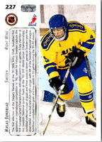 1992 Upper Deck Niklas Sundblad #227B Rookie